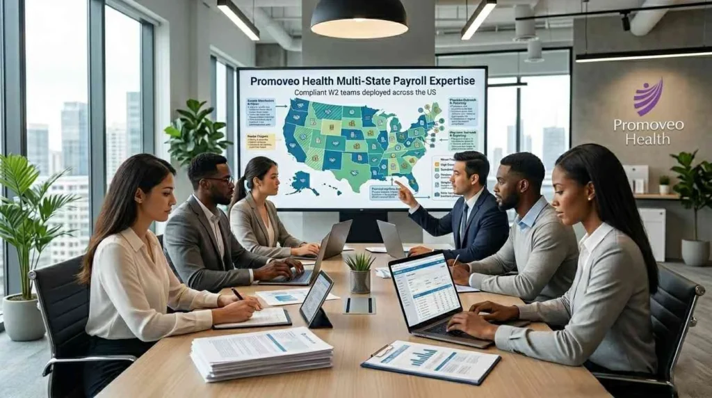 Promoveo Health nationwide payroll compliance team